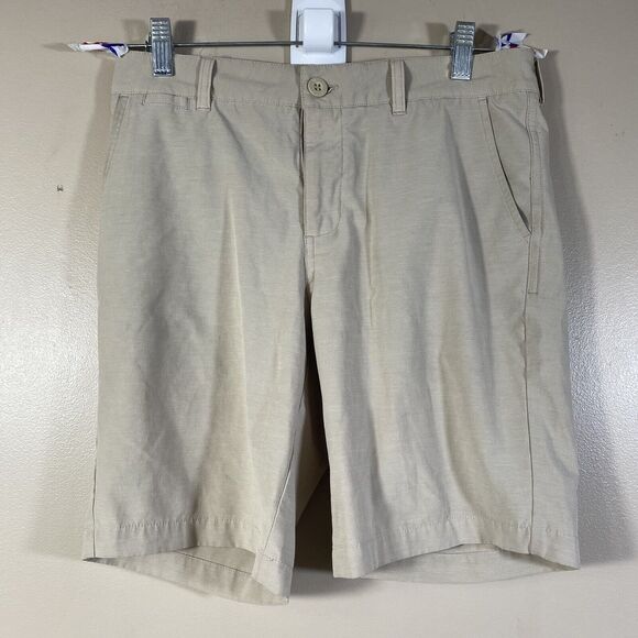 Peter Millar Soft Touch Twill Shorts Mens 35  Brown Khaki Golf  MEOB13 Stretch - Picture 1 of 16